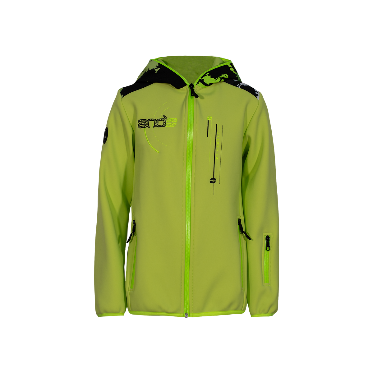 andCIAN fantovski windstop - PISTACIJA/ČRNA/FLUO RUMENA