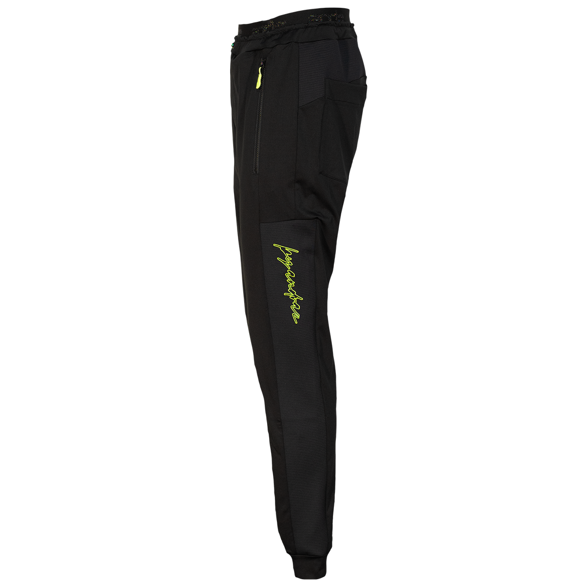 andDEN moške hlače - ČRNA/FLUO RUMENA