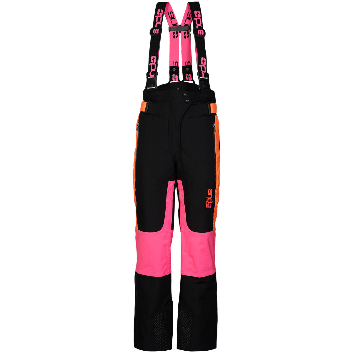 andALAYA - H ženske hlače - ČRNA/FLUO FUKSIJA/FLUO ORANŽ