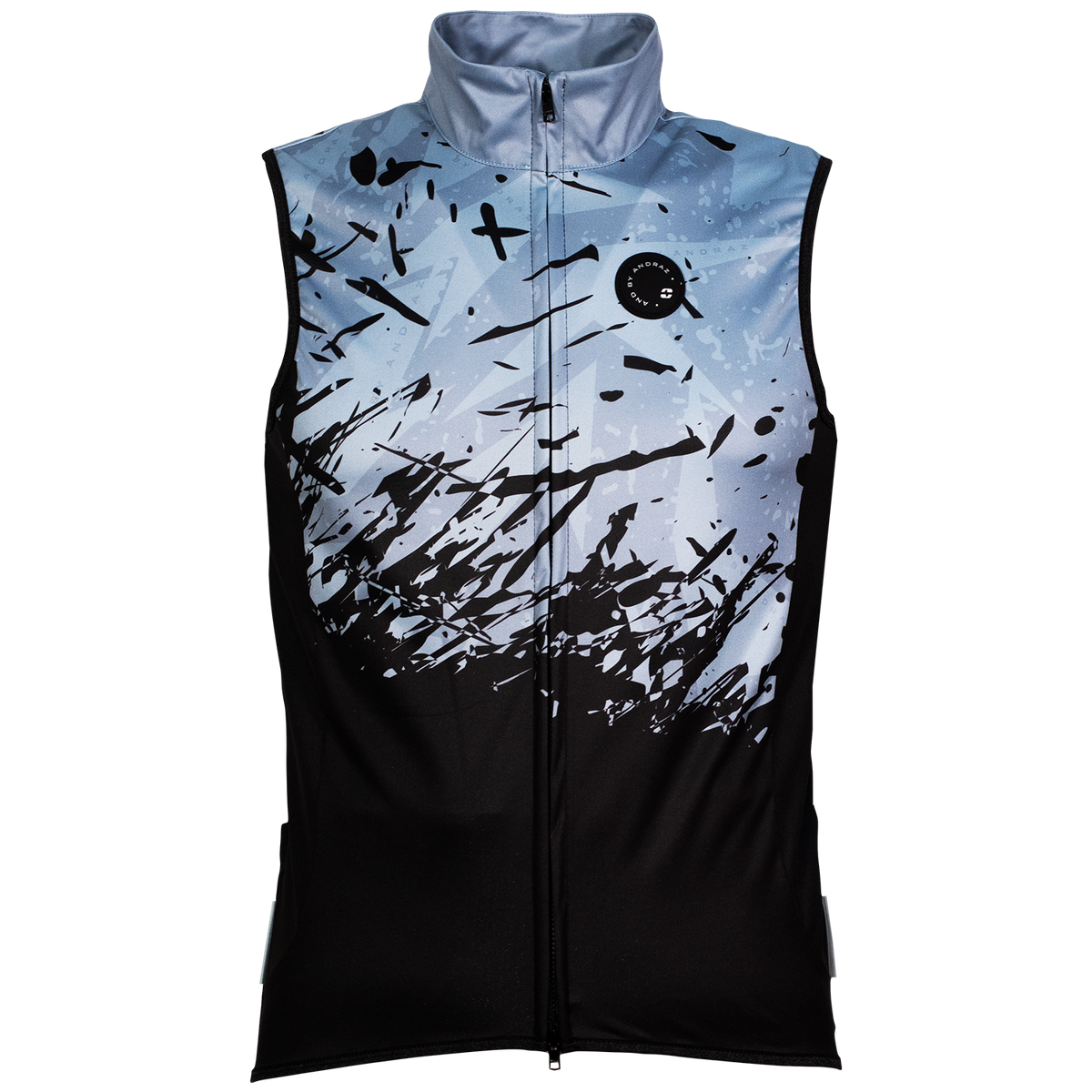 andBELL VEST moški telovnik - ČRNA/Ž.MODRA