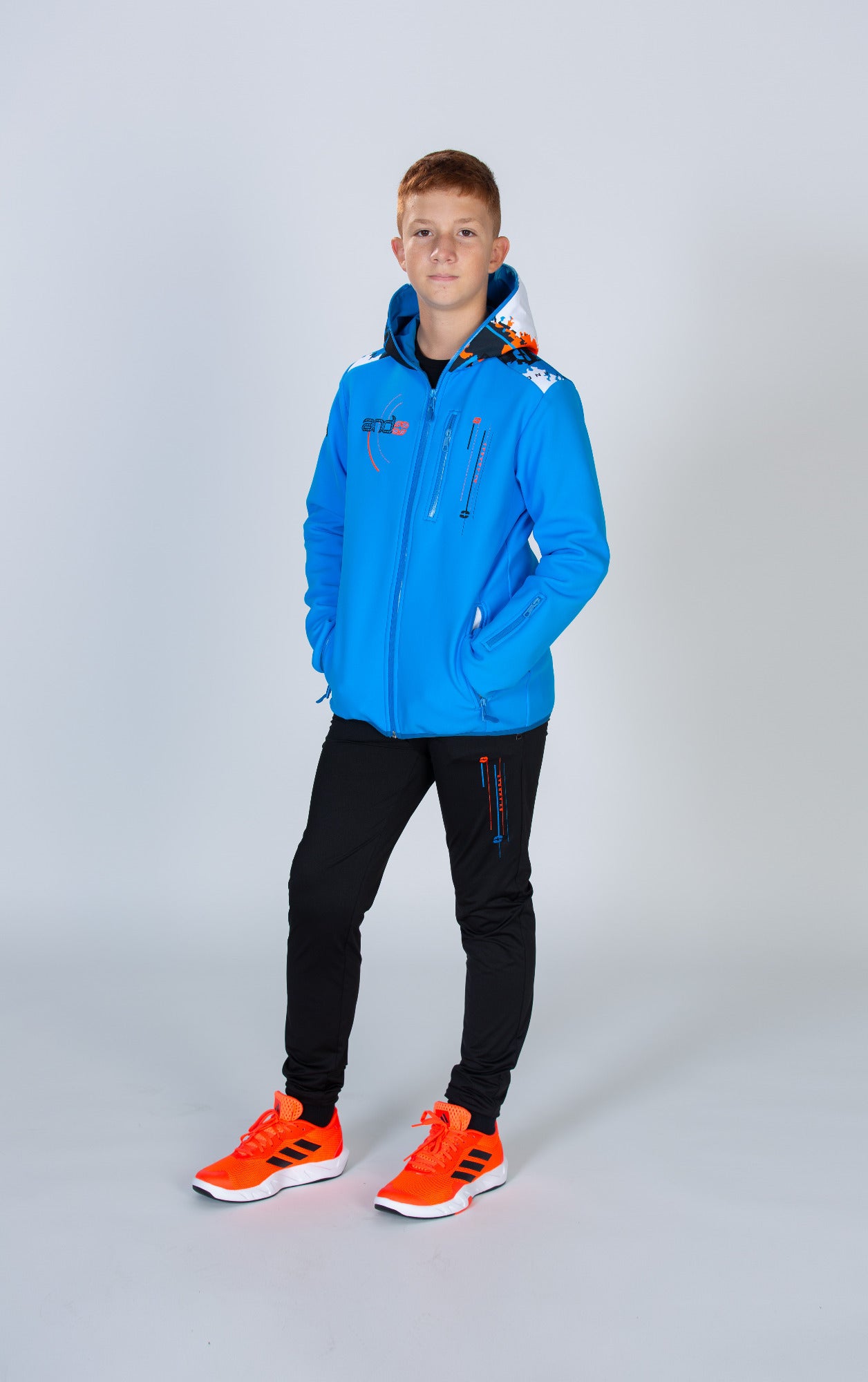 andCIAN fantovski windstop  - Ž.MODRA/ČRNA/FLUO ORANŽ